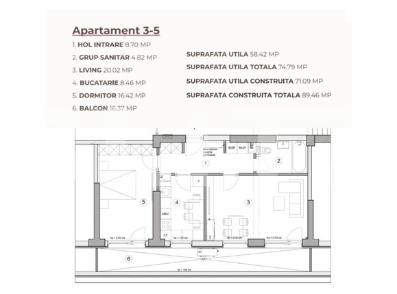 Apartament de vânzare 2 camere Calea Severinului - 195227AV | BLITZ Craiova | Poza3