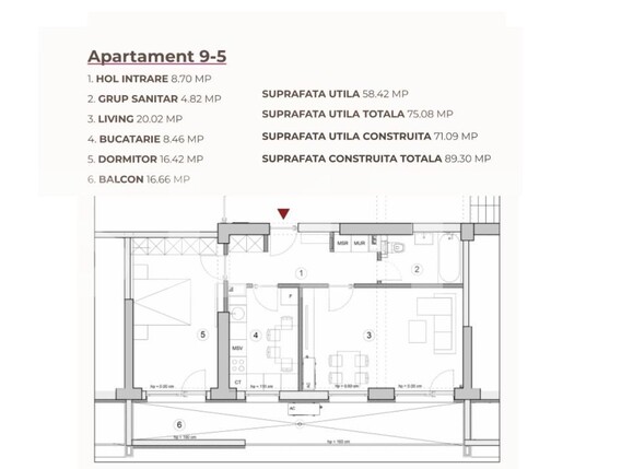 Apartament de vânzare 2 camere Calea Severinului - 195278AV | BLITZ Craiova | Poza2