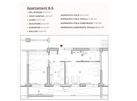 Apartament de vânzare 2 camere Calea Severinului - 195280AV | BLITZ Craiova | Poza3