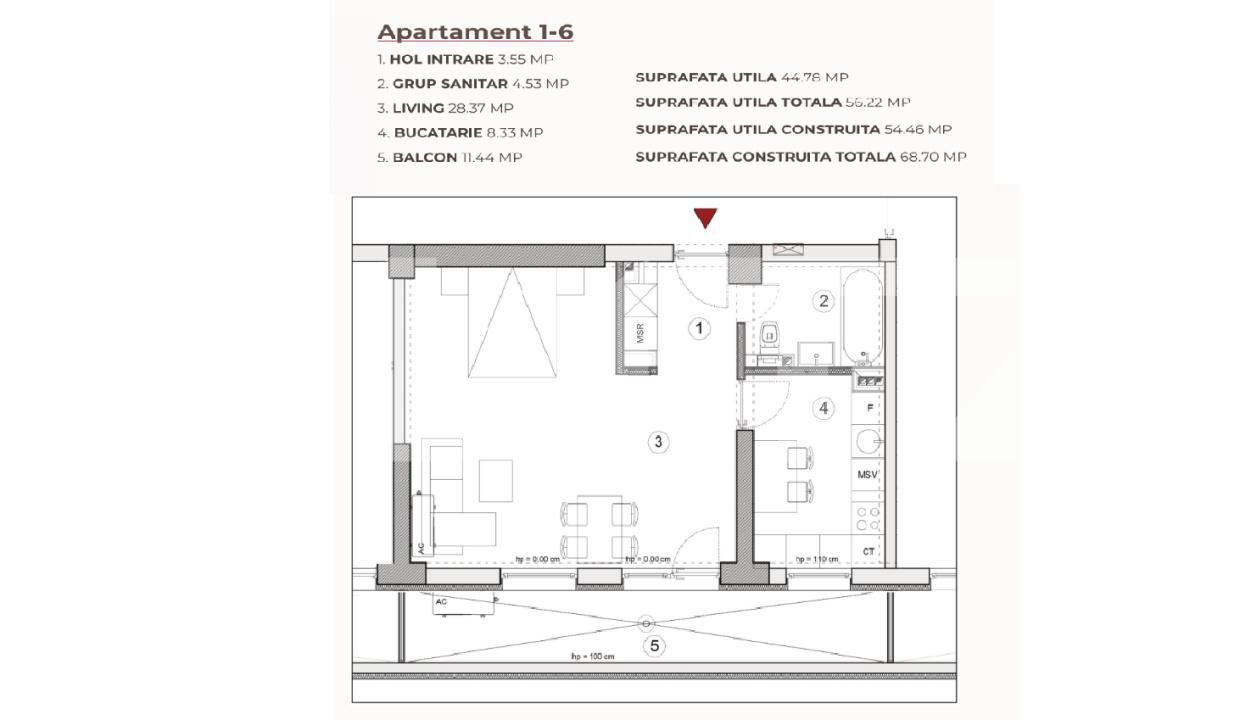 Garsonieră de vânzare Calea Severinului - 195285AV | BLITZ Craiova | Poza2