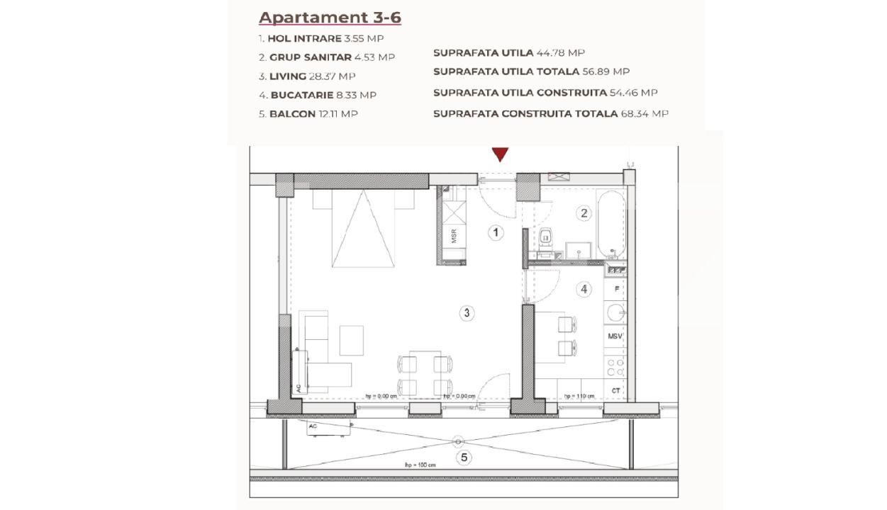 Garsonieră de vânzare Calea Severinului - 195291AV | BLITZ Craiova | Poza3