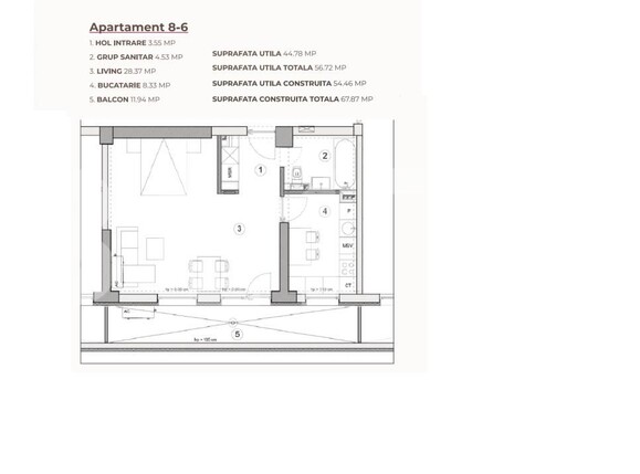 Garsonieră de vânzare Calea Severinului - 195297AV | BLITZ Craiova | Poza3