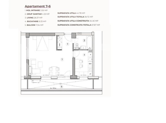Garsonieră de vânzare Calea Severinului - 195299AV | BLITZ Craiova | Poza3