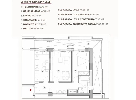 Apartament de vânzare 2 camere Calea Severinului - 195437AV | BLITZ Craiova | Poza2