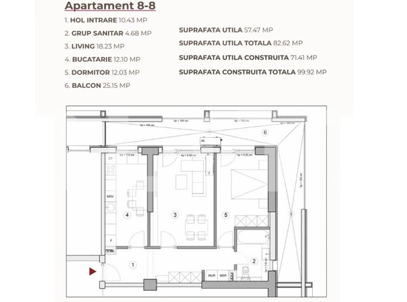 Apartament de vânzare 2 camere Calea Severinului - 195443AV | BLITZ Craiova | Poza2
