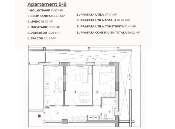 Apartament de vânzare 2 camere Calea Severinului - 195446AV | BLITZ Craiova | Poza2