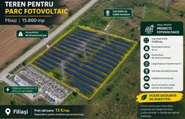 ☀️ TEREN PENTRU PARC FOTOVOLTAIC – FILIAȘI | 15.800 MP | 