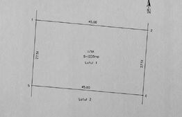 Teren intravilan 1.235 mp, deschidere 27,5 ml, zona Carcea