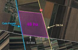 Teren de vanzare, 48 ha, pretabil parc fotovoltaic, jud Olt