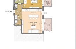 Apartament cu 2 camere, Bloc nou, 66,7 mp, etaj 2, cartier Sarari