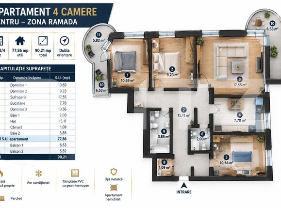 Apartament de vânzare 4 camere Central - 206820AV | BLITZ Craiova | Poza2