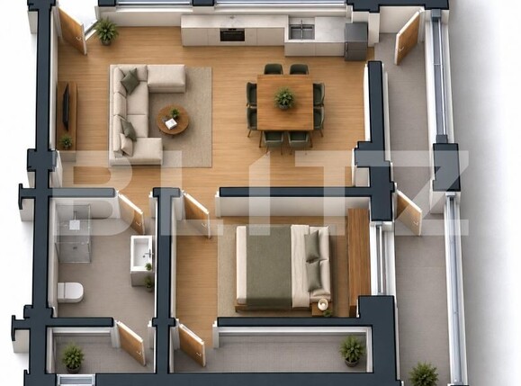 Apartament de vânzare 2 camere Preajba - 207800AV | BLITZ Craiova | Poza1