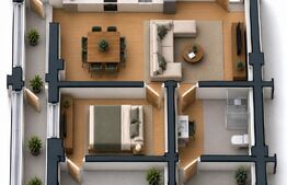 Apartament 2 camere, 57 mp utili Preajba - 0% comision la cumparare