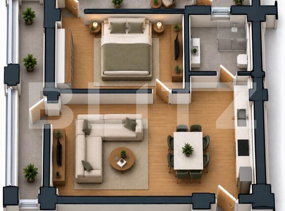 Apartament de vânzare 2 camere Exterior Sud - 207830AV | BLITZ Craiova | Poza1