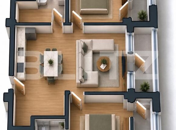 Apartament de vânzare 3 camere Preajba - 207842AV | BLITZ Craiova | Poza1