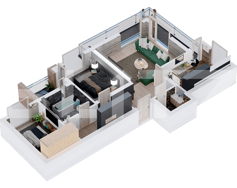Apartament modern si spatios de 3 camere 105 mp zona Lapus