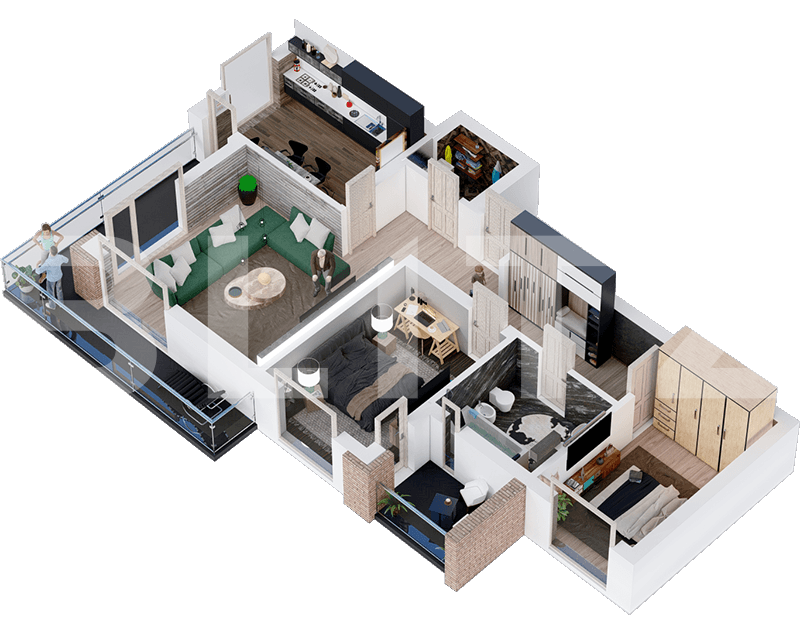Apartament modern si spatios de 3 camere 105 mp zona Lapus