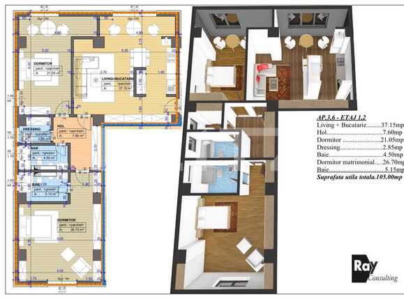 Apartament de vânzare 3 camere Brazda lui Novac - 71636AV | BLITZ Craiova | Poza1