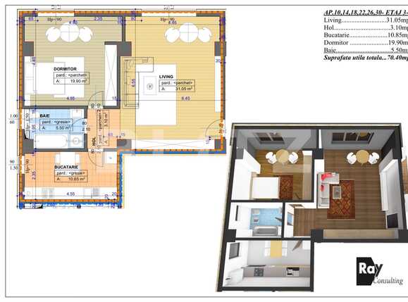 Apartament de vânzare 2 camere Brazda lui Novac - 71642AV | BLITZ Craiova | Poza1