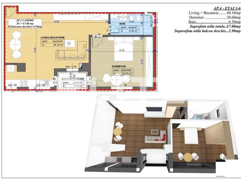 Apartament de vânzare 3 camere Brazda lui Novac - 71881AV | BLITZ Craiova | Poza1