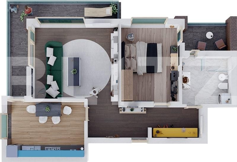 Apartament modern si spatios de 2 camere 85 mp zona Lapus