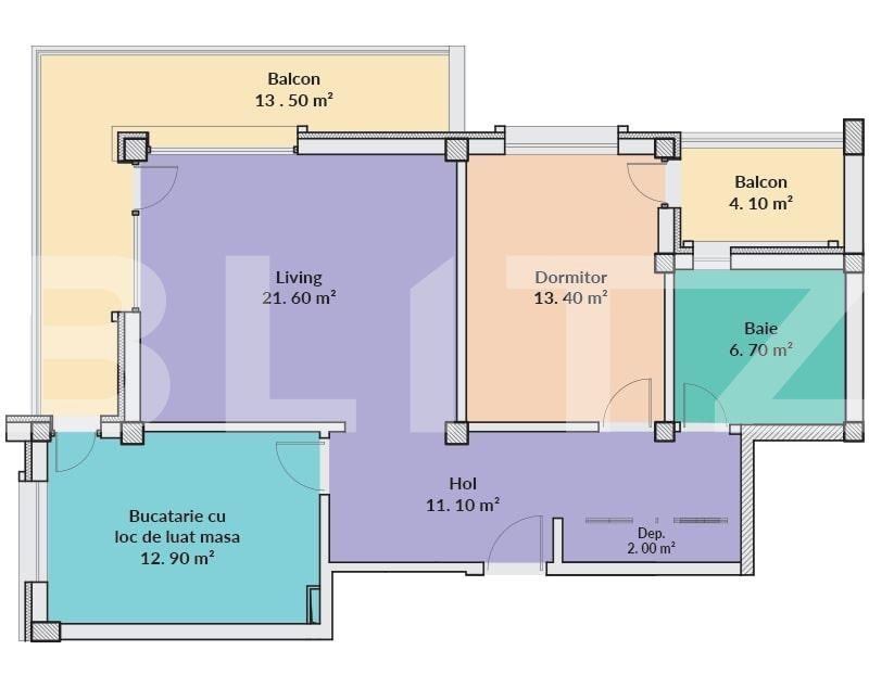 Apartament modern si spatios de 2 camere 85 mp zona Lapus