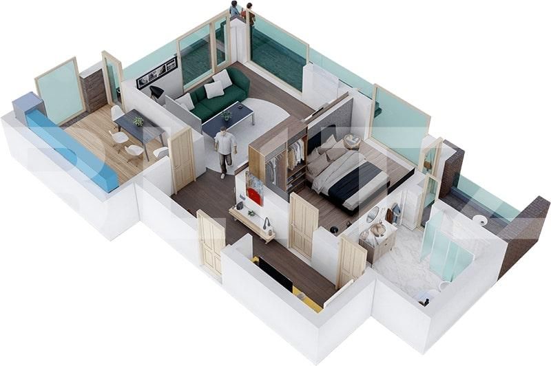 Apartament modern si spatios de 2 camere 85 mp zona Lapus