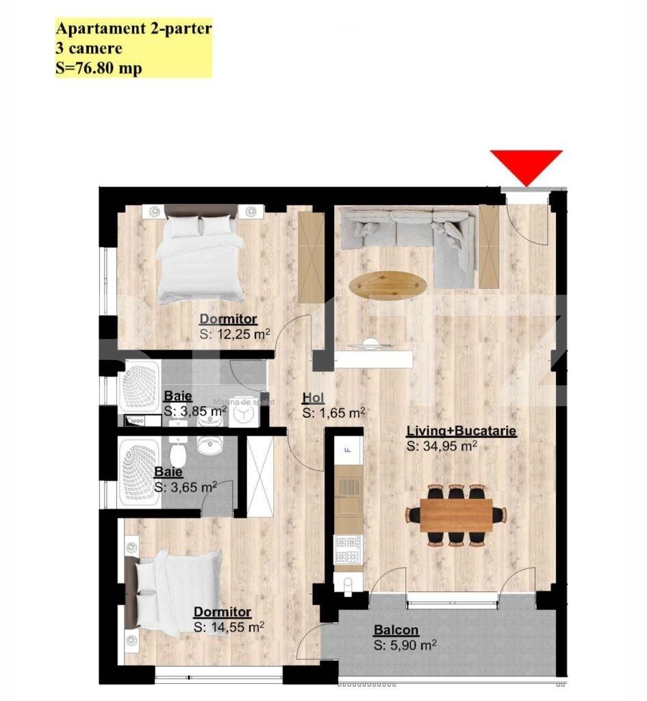 Exclusivitate! Apartament de 3 camere, 2 balcoane, finisaje premium, bloc nou, zona Brestei