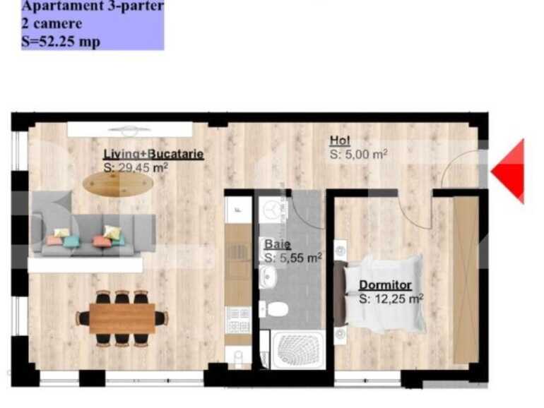Apartament de vanzare 2 camere Brestei - 76332AV | BLITZ Craiova | Poza2
