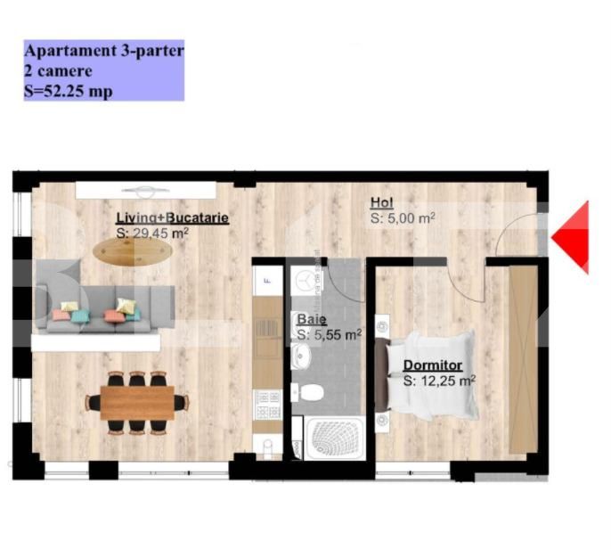 Apartament de vânzare 2 camere Brestei - 76332AV | BLITZ Craiova | Poza1