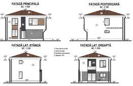 Teren intravilan 1.533 mp, toate utilitățile și proiect 4 case autorizat, Cârcea