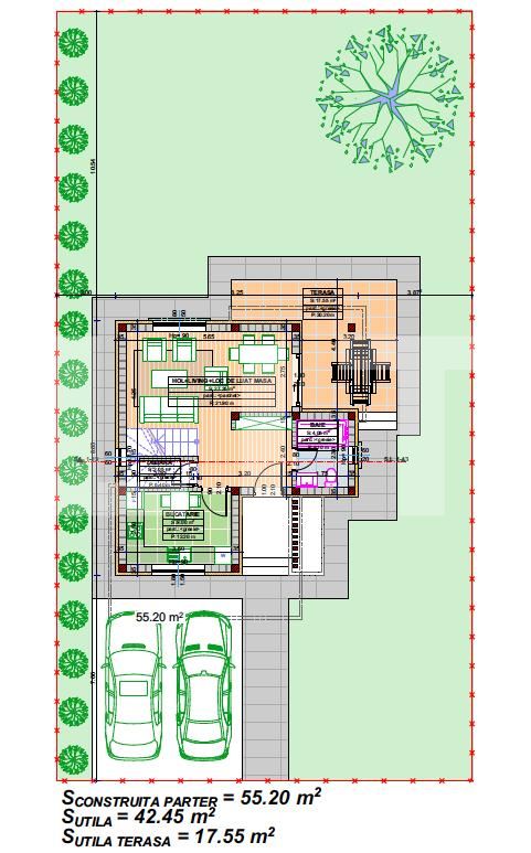 Casă individuală la cheie, 109 mp, 324 mp curte, Metro