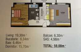 Apartament 2 camere, bloc nou, zona Garii