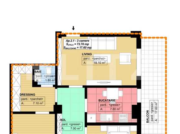 Apartament de vânzare 3 camere Brestei - 87010AV | BLITZ Craiova | Poza1