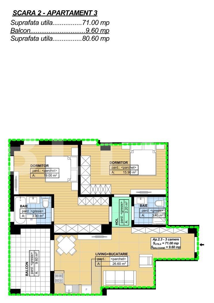 Apartament de vânzare 3 camere Brestei - 87016AV | BLITZ Craiova | Poza4