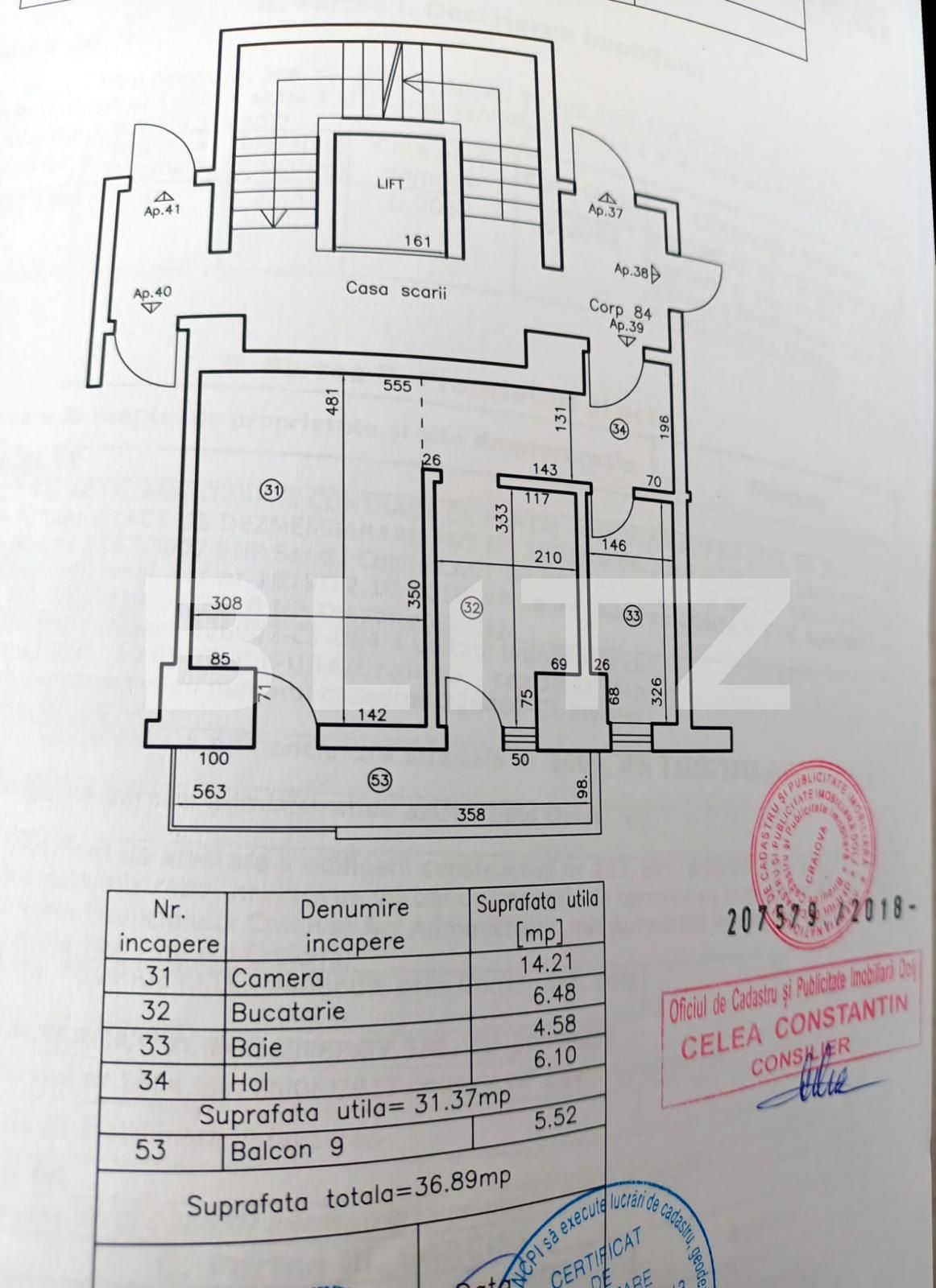 Garsoniera 37 mp, moderna, bloc nou, zona Craiovita