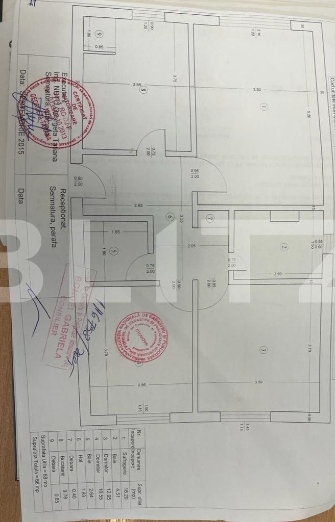 Apartament 3 camere decomandat, 68 mp, zona George Enescu | Poza1