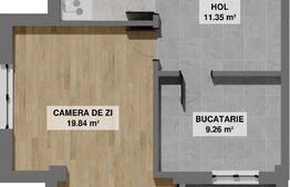 Garsoniera decomandata, 45 mp, zona Pielesti