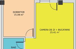Apartament de 2 camere, 45 mp, ansamblu rezidential, zona Pielesti