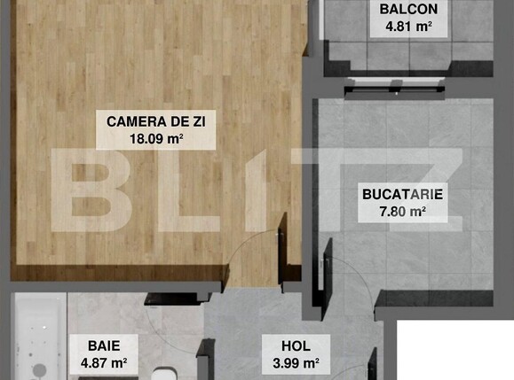 Garsonieră de vânzare Exterior Est - 96564AV | BLITZ Craiova | Poza1