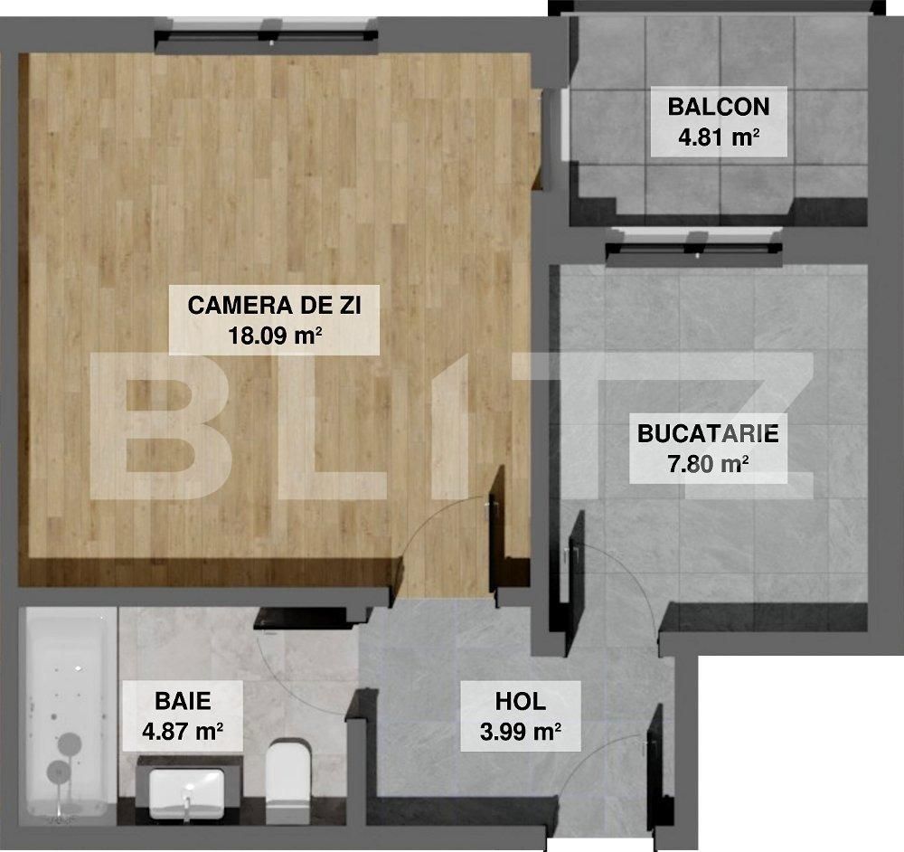 Garsonieră de vânzare Exterior Est - 96564AV | BLITZ Craiova | Poza1