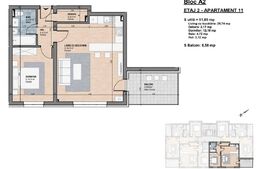 Apartament de vanzare, 2 camere, 51,85 - Gherla