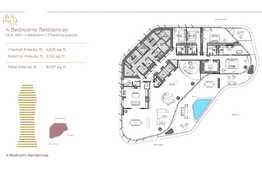 4 Berdroom residence, 814mp, 11th floor