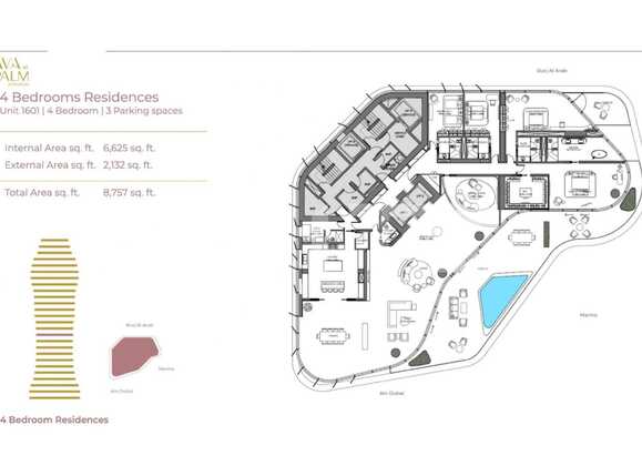 Apartament de vânzare 4 camere Palm Jumeirah - 86700AV | BLITZ Dubai | Poza3