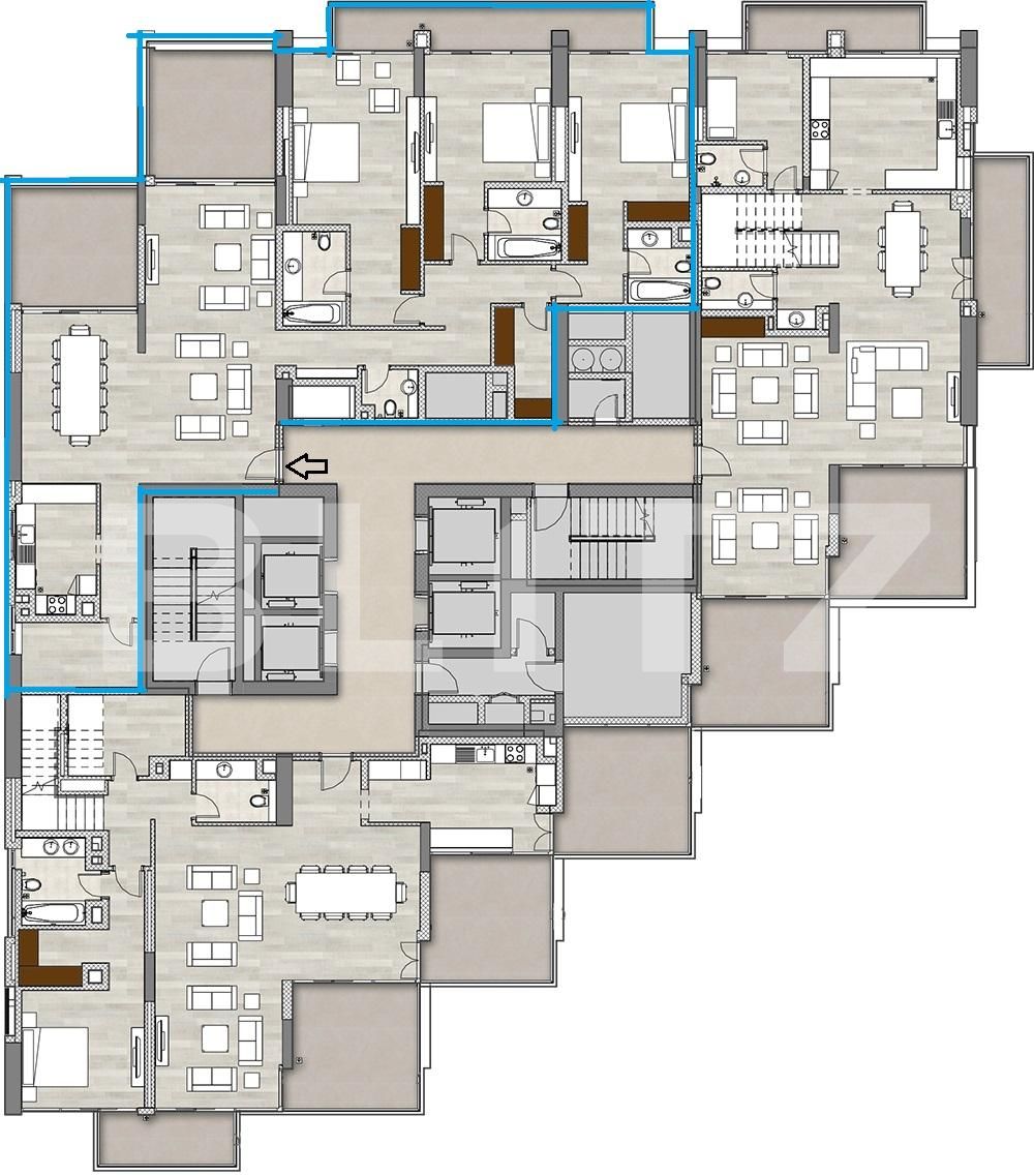 4 Bedroom residence, 455,61 mp, Dubai Marina