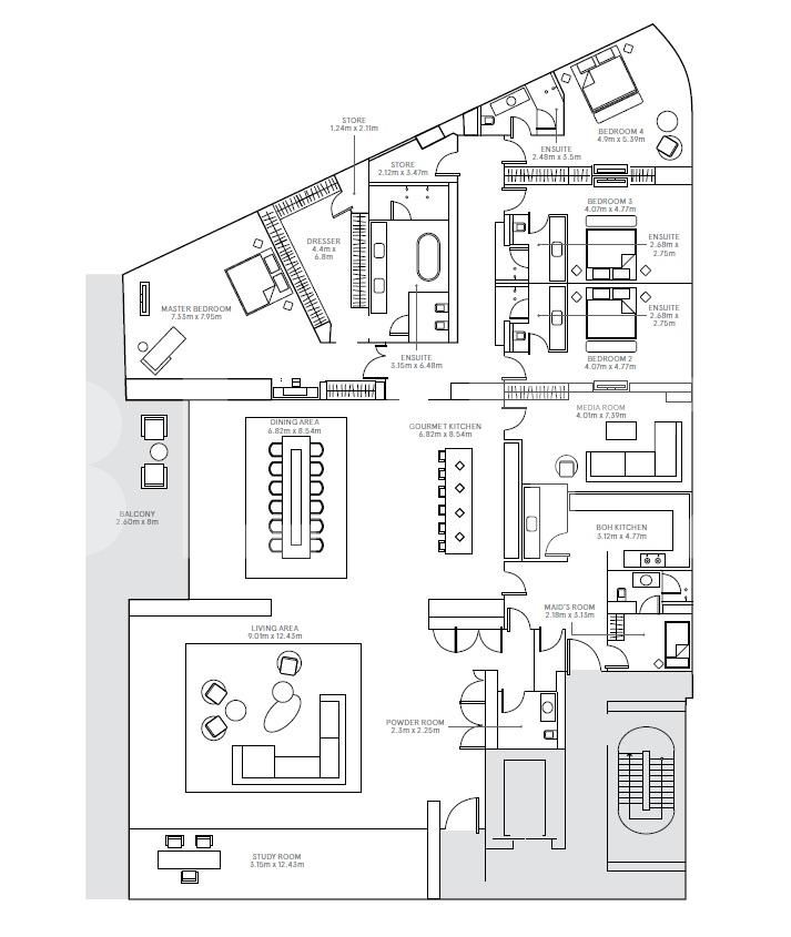 4 Bedroom residence, 637 mp, Palm Jumeirah