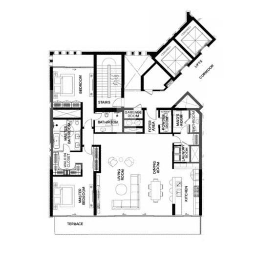 2 Bedroom Apartment, 232 mp, Dubai Creekside, Burj Khalifa Skyline View