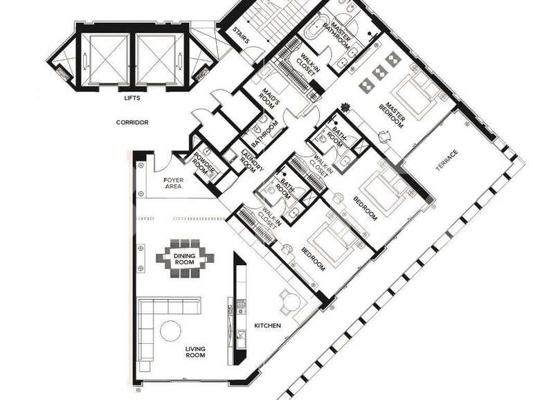 Apartament de vânzare 3 camere Downtown Dubai - 87004AV | BLITZ Dubai | Poza1