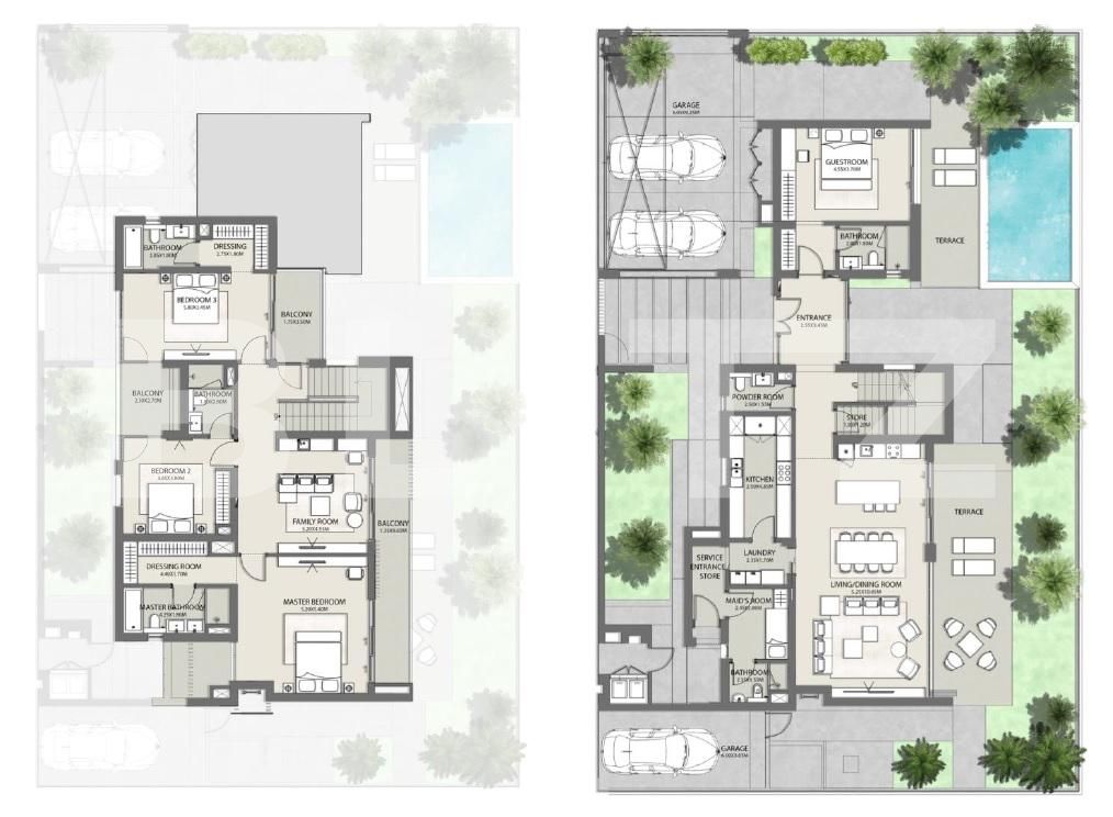 4 Bedroom Villa, 428,54 mp + terace 14,78 mp, Tilal Al Furjan