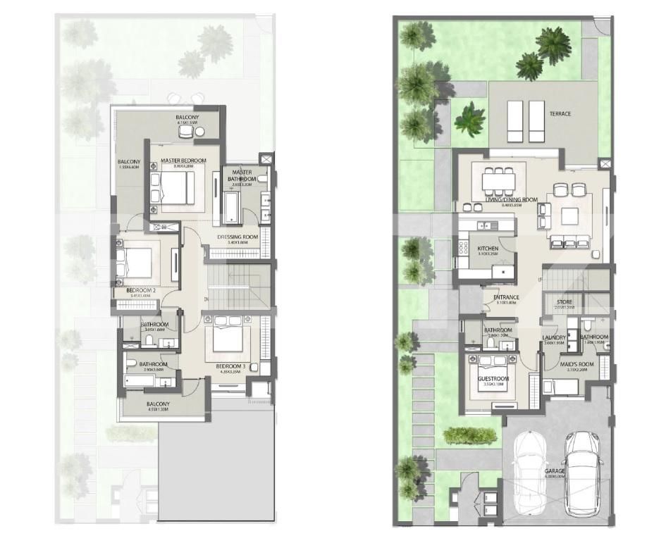 4 Bedroom Villa, 302,62 mp + terace 9 mp, Tilal Al Furjan 